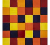 Cerames Intenso Lot de 30 carreaux de mosaïque unis en carreaux de céramique mexicains Mexique pour cuisine, salle de bain, douche, crédence de cuisine - 10,5 x 10,5 cm