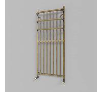 Cerames Radiateur Minas pour salle de bain rétro 43 x 80 cm en laiton vieilli - Radiateur de salle de bain design rétro moderne - Chauffage de l'eau