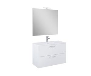 Ceramia - Ensemble meuble avec vasque - Ceramia - Lea - 81,4x55x41,7 cm - Blanc