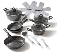 Ceramic Batterie De Cuisine Céramique 14 Pcs 18/20/24 Sans Pfas,Set Poêles Et Casseroles Avec Couvercles,Tous Feux Induction,Revêt