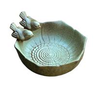 Ceramic Bird Bath Bowl - Vintage Ground Tray, Multi Functional | Ceramic Material, Vintage Style, Ground Feeder, Bird Bath, Garden Decor, Patio Yard Balcony Use