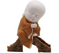 Céramic Bouddha Statue Monk Figurine Creative Ornements Crés Classic Chinois Disdicate Céramic Arts and Crafts Thé Accessoires 4 '' inches, A Art Collection