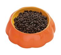 Ceramic Cat Bowls, Slow Feeder Cat Bowl, 15.2x4.3cm Raised Slow Feeders Cats Bowl, Fruit Pattern Ceramic Feeder - Non-Slip Cats Feeding Bowls for Travel Apartment Home Kitchen Bedroom Dining Area