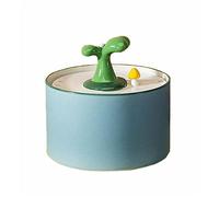 Ceramic Cat Fountain Automatic Porcelain Cat Water Fountain with Five-Layer Filtering Function Ultra Quiet Water Fountains Easy to Clean for Cats and Small Dogs Green (Blue)