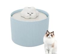 Ceramic Cat Water Fountain - Ceramic, 14x13cm, 1.2L Capacity | Automatic Pet Fountain, Quiet Water Dispenser, Filtered Circulation, Safe Pump for Cats, Dogs, Indoor Pets