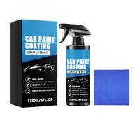 Ceramic Coating Spray Vehicle | 120ml Kit Microfiber Towel Fast Curing Nano Polymer Liquid Hydrophobic Shield UV Defense Oxidation Prevention Scratch Resistance | High Shine Restoration Dirt