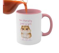 Ceramic Coffee Mug - 400ml Hamster Novelty Cup | Hamster Funny Portable Latte Mug Funny Portable Cups For Birthday Party, Home School Studio Table