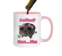 Ceramic Coffee Mug - 400ml Hamster Novelty Cup | Hamster Funny Portable Latte Mug Funny Portable Cups For Birthday Party, Home School Studio Table