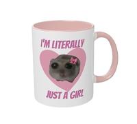 Ceramic Coffee Mug - 400ml Hamster Novelty Cup | Hamster Funny Portable Latte Mug Funny Portable Cups For Birthday Party, Home School Studio Table