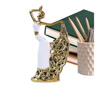 Ceramic Dancer Statue, Elegant Female Ballerina Ornament