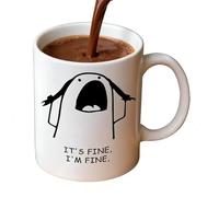 Ceramic Funny Mug, 11oz Coffee Cup, Humorous Drinkware with Bold Printed Design, Strong Heat Resistant Porcelain Cup, Daily Beverage Holder with Clean Finish Style, Gift Item for Friends