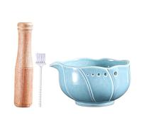 Ceramic Garlic & Ginger Grater Bowl - Manual Grinding Dish, Professional Puree Tool for Sauces & Dressings, Stylish Kitchen Essential, Portable Cooking Gear For Daily Meals Dorm RV