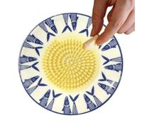 Ceramic Garlic Grater Plate, Manual Ginger Garlic Grinder and Dipping Dish | 12cm ceramic grater with embossed for ginger, garlic, wasabi, vegetables, lemon zest, cheese and chocolate