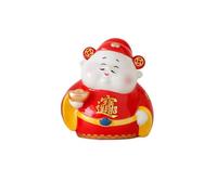 Ceramic God of Wealth Piggy Bank, Symbolic Money Jar for Housewarming Gifts, Fortune and Prosperity Decoration(1 UK)