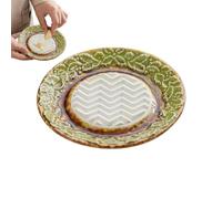 Ceramic Grater Plate - 5.04 Inch Round Glazed Grinding Plate, Garlic Grater | 5.04 Inch Ceramic Grater Plate, Round Glazed , Garlic Grinding Tool For Cheese, Chocolate, Lemon, Fruit And Vegetables