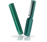 Ceramic Hairdressing Comb - Latest Ceramic Comb, Portable Cordless 2-in-1 Touch-up Combs, Frizz-Free Hair Anytime (Green)