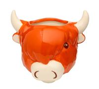 Ceramic Highland Coo Cow Head Wall Planter/Plant Pot