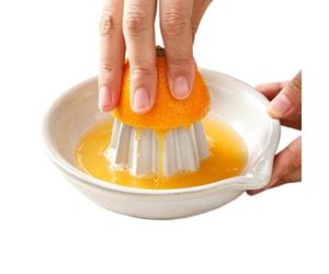 Ceramic Manual Citrus Juicer - Hand Fruit Press Bowl | Drip-Free Spout Extr | Citrus Manual Juicer Bowl For Home Kitchen Cafe Living Room Restaurant Apartment Dormitory Party Gathering