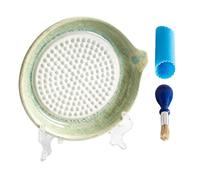 Ceramic Onion Grating Tool Handheld Grinding Dish Cleaning Brush Kit