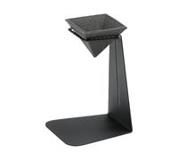 Ceramic Tea Filter With Stand - Pyramid Ceramic Coffee Dripper | Non Porous Pour Over Brewer | Precision Manual Brewing Filtration Device Design Model For Cups Sake Home Office Kitchen Cafe Tea Strai