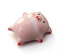 Ceramic Tea Pet Pig Statue, Ceramic Tea Pet Pigs Statue,Little Pig Spit Bubbles Under Bottom, Funny Tea Cup Decor for Tea Table or Home Decor (Pig1PCS)