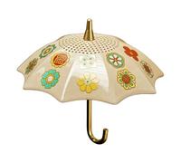 Ceramic Tea Strainer Umbrella Shaped Ceramic Colander Sifter With Hook | Tea Steeper For Kitchen Boiling Brewing Sink Beach Office Home Travel Ceramic Tea Strainers Colander Maker Sifter