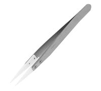 ceramic tipped tweezers. fine pointed tip. stainless steel body. high temp. resistant. High quality, Japanese. Engineer ptz-51