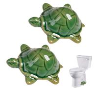 Ceramic Turtle Knob Covers Toilet, Toilet Knob Covers for Bottom of Toilets, Green Sea Turtle Toilets Floor Bolts Cover (2Pcs)