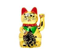 Ceramic Waving Cat Figurine Fengshui Maneki Neko Statue for Asian Decor Tokoname Style Good Luck Charm for Wealth and Prosperity