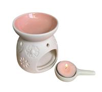 Ceramic Wax Burner, Aromatherapy for Home and Office | Tea Light Wax Melt Warmer, Essential Oil Burrner with Spoon Fragrance O-il Warmer | Oil Burner WA-x Melt Burrner Tealight