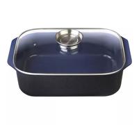 Céramica Cocotte Rectangulaire Fonte Alu Revêtement Vitaflon D40 cm induction BLEU COBALT GSW