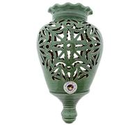 CERÁMICA ESPAÑA | Applique murale rustique extérieure verte cuivre - Modèle D03 | 100% fait main | 18x10x34 cm