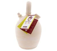 CERÁMICA ESPAÑA | Botijo de Boue Traditionnel Espagnol | Botijo Poignée Ronde Base Large | 100% Fait à la Main | 3 litres | Eco