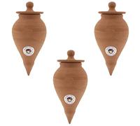 CERÁMICA ESPAÑA | Distributeur d'eau | Système d'irrigation | Arrosage automatique | Arrosage par compte-gouttes | Pack x3 Modèle J01 | 500 ml | Eco | 100% fait main | 10x10x22 cm