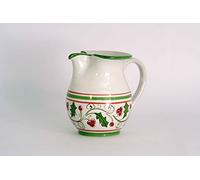 Ceramiche Azzaro & Romano Caltagirone - Pichet à vin de 1,5 litre en céramique de Caltagirone, élégance et tradition sicilienne