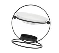 Ceramics Brûleur à huile essentielle pour aromathérapie, diffuseur de décoration d'intérieur avec cadre circulaire géométrique Brûleurs à huile résistants à la chaleur