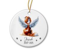 Céramique À Suspendre Chien Cavalier King Charles Spaniel Ornement en Céramique Esthétique Ornements d'arbre De Noël Vintage Pendentifs Décoration pour Enfant Fête Home Decor