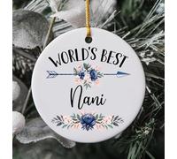 Céramique À Suspendre Le Meilleur Arbre du Monde Arbre De Noël Ornements Esthétique Décoration d'arbre De Noël Détachables Pendentifs Décoration pour Home Decor Enfant Maison 7.3CM