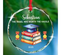 Céramique À Suspendre Le Pompon Valait La Peine Ornement en Céramique Personnalisée Pendentifs Décoration pour Maison Fête du Nouvel Fête De Vacances 7.3 Cm