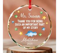 Céramique À Suspendre Le Verre, Une Partie Importante De Mon Histoire Ornement en Céramique Personnalisée Décoration d'arbre De Noël Vintage Ornements d'arbre De Noël pour Enfant Fête Home Decor