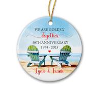 Céramique À Suspendre Nous Sommes en Or Ensemble Ornement en Céramique Vintage Boule De Noëls Personnalisée Décoration d'arbre De Noël pour Home Decor Maison Enfant