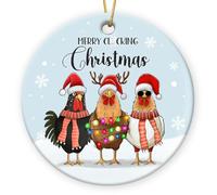 Céramique À Suspendre Poulet Céramique Ornements De Noël, Ornement Noel avec Ficelle