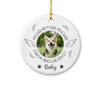 Céramique À Suspendre Raté Au-Delà De Toute Mesure Ornement en Céramique Vintage Ornements d'arbre De Noël Personnalisée Pendentifs Décoration pour Fête du Nouvel Maison Home Decor 7.3CM