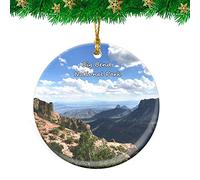 Céramique À Suspendre Sentier De La Mine Perdue du Parc National De Big Bend, Texas Travel Ornement en Céramique Détachables Boule De Noëls Personnalisée Décoration d'arbre De Noël pour 7.3CM
