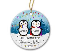 Céramique À Suspendre Tout Ce Que Je Veux, C'est Toi Ornement en Céramique Esthétique Pendentifs Décoration Détachables Ornements d'arbre De Noël pour Enfant Maison Home Decor