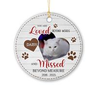 Céramique À Suspendre Tu ES Aimé Au-Delà des Mots Ornement en Céramique Pendentif Ornements d'arbre De Noël Détachables Boule De Noëls pour Fête Maison Home Decor 7.3Cm