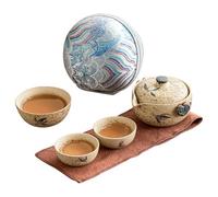 Céramique Bleu et Blanc Silex Quik-Butterfly Orchid-Un pot de trois tasses Outdoor Cam personnalisé ustensiles de boisson