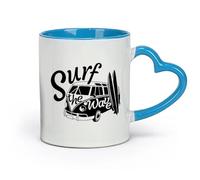 céramique Coffret cadeau pour tasse à latte avec anse Planche de surf Planche à voile Sports de plage （11oz/320ml） Pour lait, thé, eau de coca Bleu