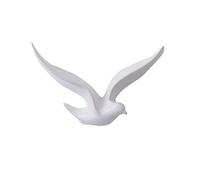 Céramique Colombe Blanche Oiseau Sculpture À La Main 3D Mur Art Décor Maison Salon Bureau Cadeau De Mariage 20cm