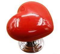Céramique Cœur pour tiroir 5cm pour déco Céramique Cœur pour(red-S) | Matériau céramique pour robuste, résistance à l'usure, alliage de zinc, couleurs vives, longue durée de vie